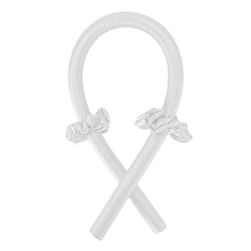 (white) Heatless Hair Rollers Headband Curling Rod Foam Curler Silk Curling Ribbon Hair Ring Diy Hair Styling Tools Make Hair Curls