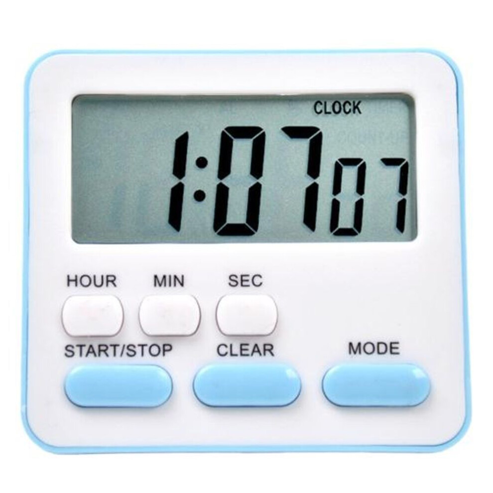 (blue) Kitchen Timer For Cooking Magnetic Attraction On Fridge Oven Multifunctional Digital Timer With Large Display Time Count-up Clock Student Time