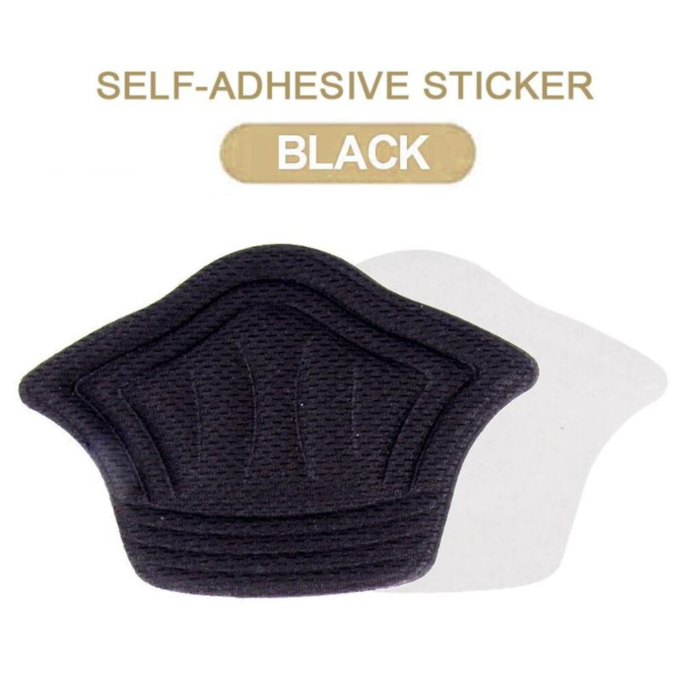 (black white) Heel Protectors For Sneakers Shoes Size Reducer Sports Shoe Inserts Cushion Pain Relief Antiwear Foot Pad Self-adhesive Stickers