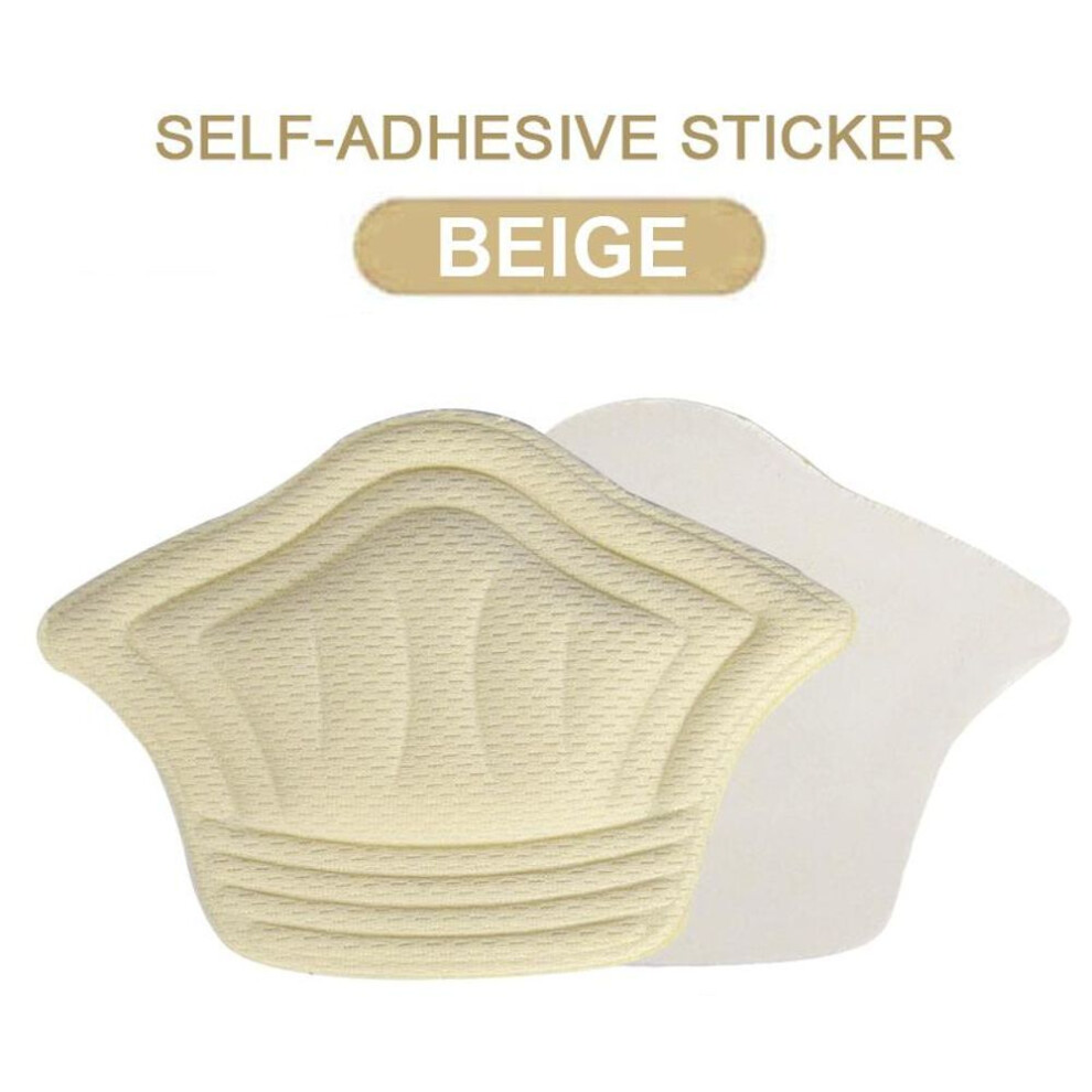 (beige) Heel Protectors For Sneakers Shoes Size Reducer Sports Shoe Inserts Cushion Pain Relief Antiwear Foot Pad Self-adhesive Stickers