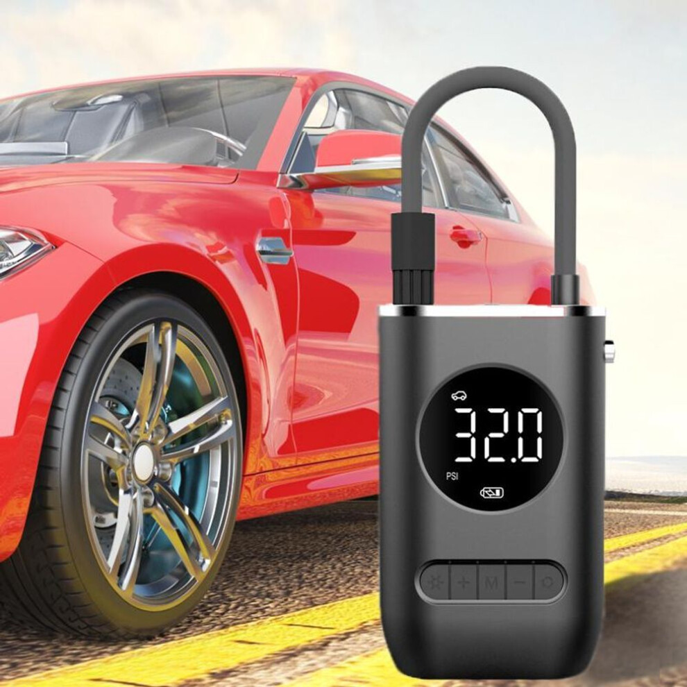 (black, 1Set) Car Electrical Air Pump Mini Portable Wireless Tire Inflatable Pump Inflator Air Compressor Pump For Car Motorcycle Bicycle Ball