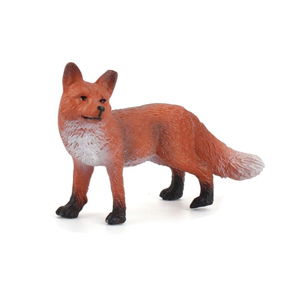 (ZQ030) Rabbit Fox Cake Toppers Artificial Miniature Toys Home Decor Animals Figures