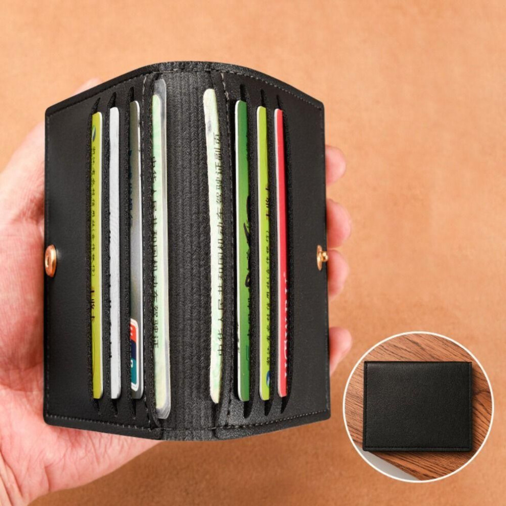 (black) Anti Demagnetization Slim And Compact Coin Pouch Credit Card Bags Bank Id Card Case Card Holders
