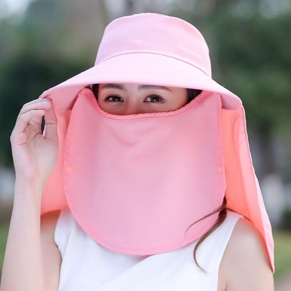 (pink) Summer Sun Hat Women&apos;s Anti-uv Big Brim Sunscreen Fisherman Hats Korean Outdoor Cycling Travel Hiking Beach Hat