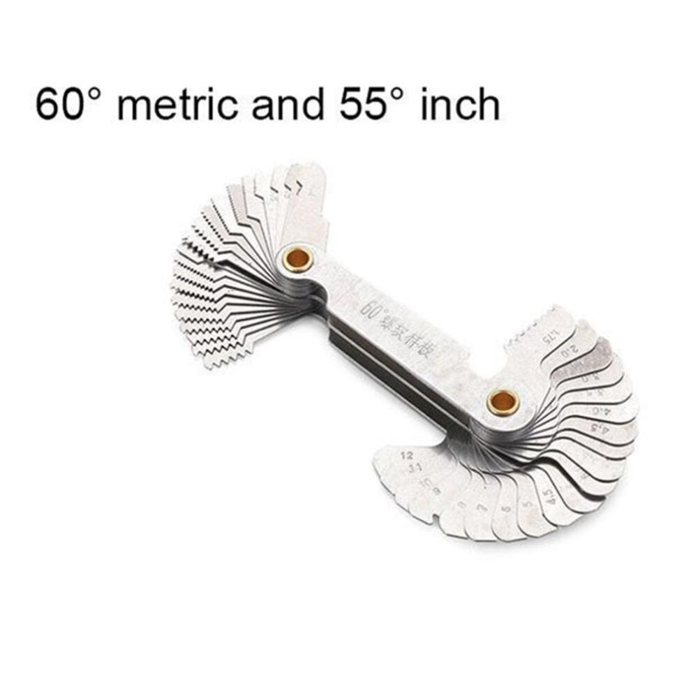 (Metric English System) Thread Gauge Carbon Steel Hand Manual Tools Lathe Tool