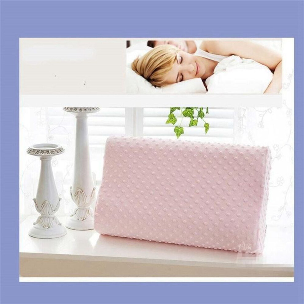 (pink, 50*30cm) Memory Foam Simple Orthopedic Sleep Pillow 50*30CM Cervical Support Pillow Contour Neck