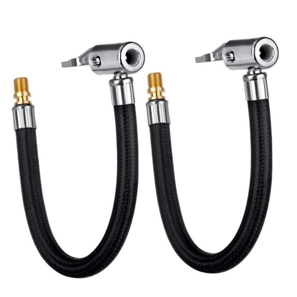 (30cm) Bike Motorcycle Car Tire Air Inflator Hose Inflatable Pump Extension Tube Adapter Twist Tyre Locking Air Chuck Air Connection