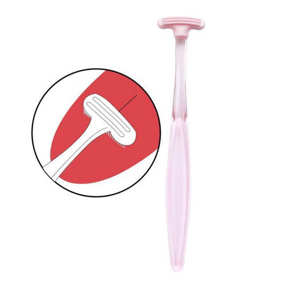 (pink) Soft Tongue Brush Cleaning The Surface Of Tongue Oral Cleaning Brushes Tongue Scraper Cleaner