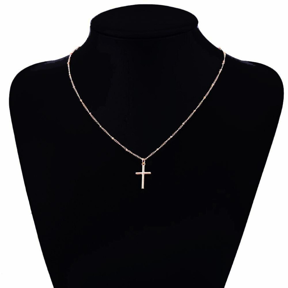 (gold) Jesus Cross Religious Necklace Choker Necklace Women Jewelry