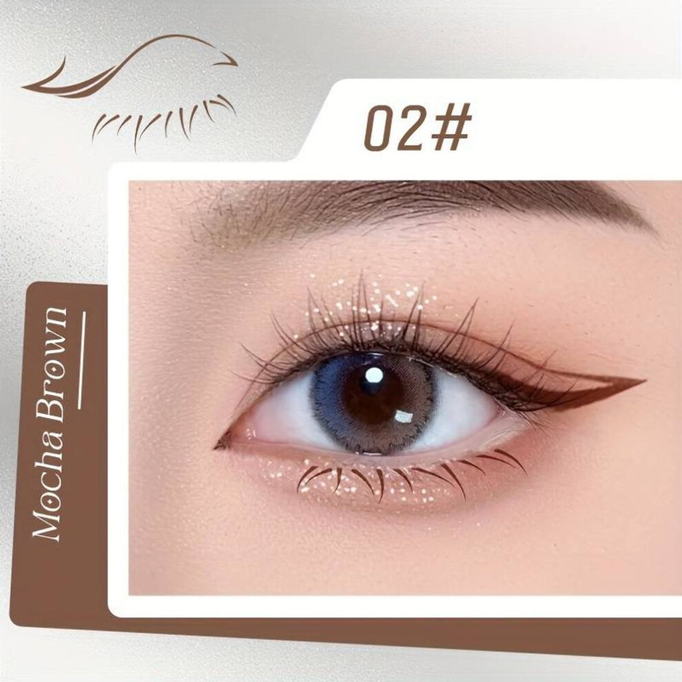 (brown, 1PCS) Lower Eyelash Stamp Maquillage Professionnelle Eyelash Seal Eyeliner Pen Waterproof And Sweat Proof Eye Liner 2 In 1