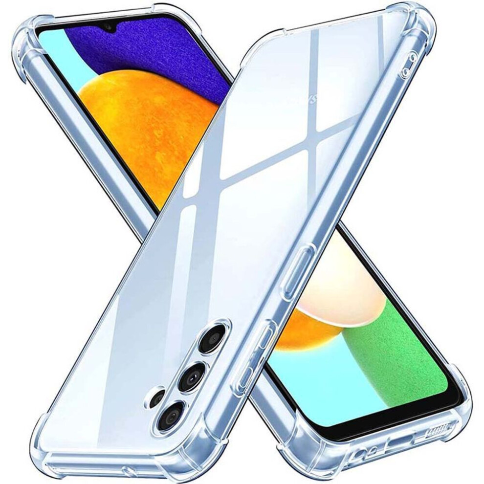 (clear, Samsung Galaxy A04s) Airbag Anti-Knock ARMOR Soft Silicone Clear Phone Case for Samsung Galaxy A04 A04s A04e