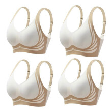 (XL, D) 4Pcs Super Wire-Free Push Up Bra