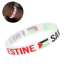 (White,1 PCS)Freies Palästina Silikon Armband Palästinensische Flagge PLO Gaza Parade