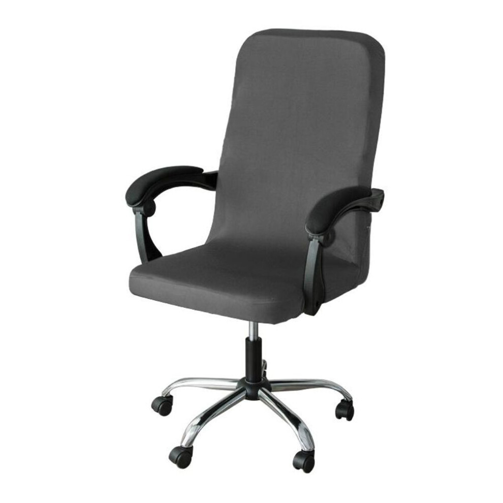 (dark grey, S) S/M/L 3 Sizes Office Stretch Spandex Chair Covers Anti-dirty Computer Seat Chair Cover Removable Slipcovers