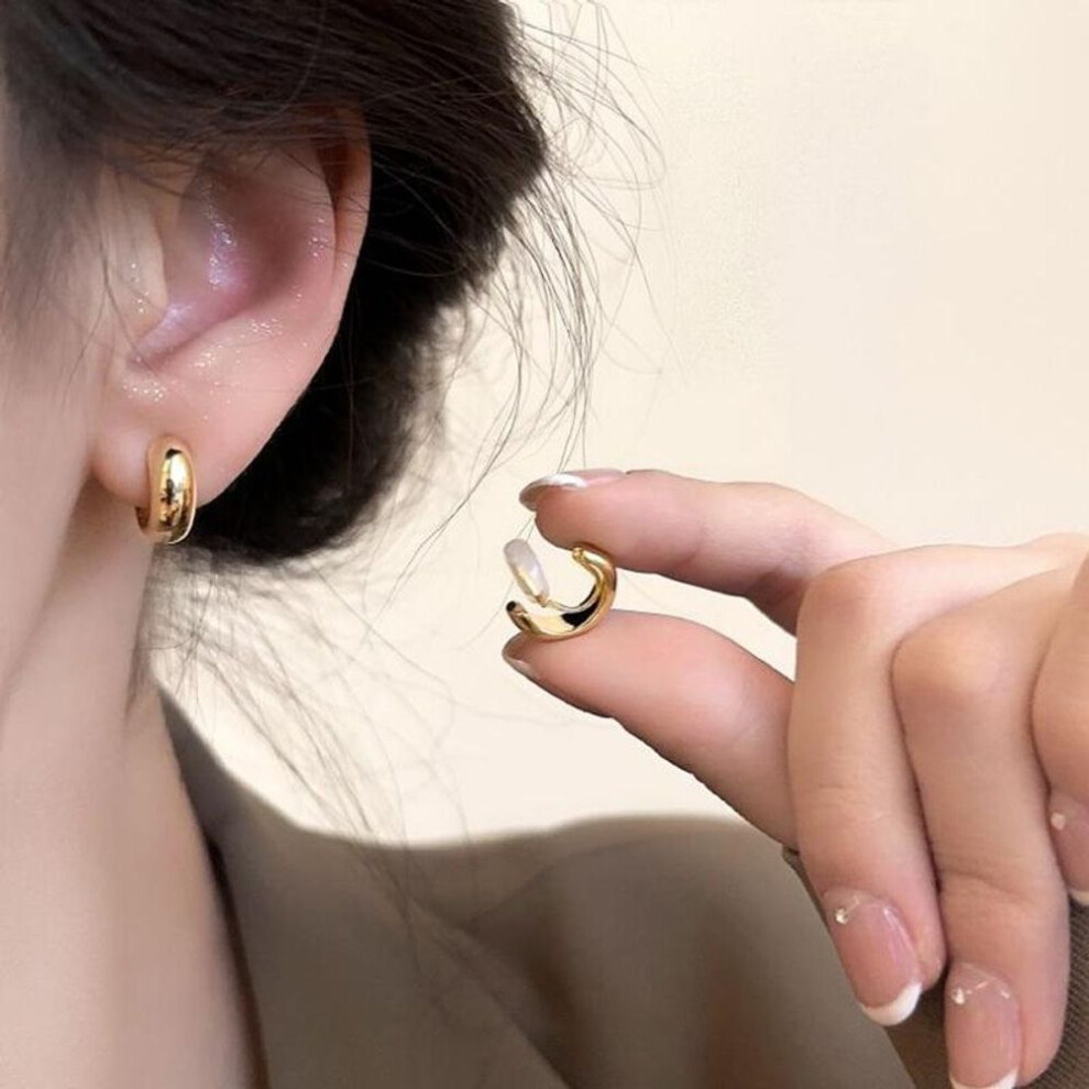(gold) Clip Earrings Female Buckle Ear Cuff No Piercings Ear for Women Fashion Jewelry