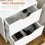 Homcom HOMCOM Bedside Table with Drawer, Side Table with Pine Wood Legs, White 5