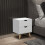 Homcom HOMCOM Bedside Table with Drawer, Side Table with Pine Wood Legs, White 1