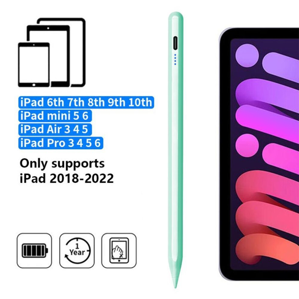 (green) For Ipad Pencil Palm Rejection Power Display Ipad Pencil Pen For Ipad Accessories 2022 2021 2020 2019 2018 Pro Air Mini Stylus