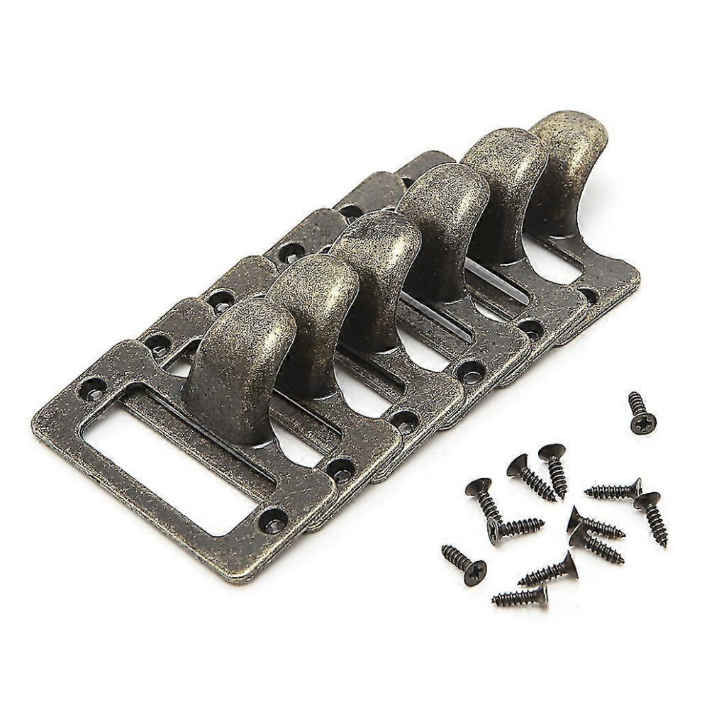 (S) 6X Handle File Name Card Cabinet Label Holder Antique Brass Drawer Pull Frame Zekai 5778930693825
