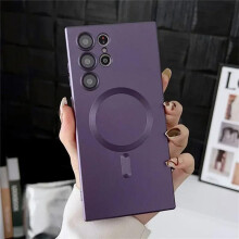 (purple, For Samsung S25 Ultra) Luxury For Magsafe Magnetic Wireless Charging Phone Case For Samsung Galaxy S25 S24 S23 S22 S21 Ultra S20 Fe Note 10 20 Ultra Cover