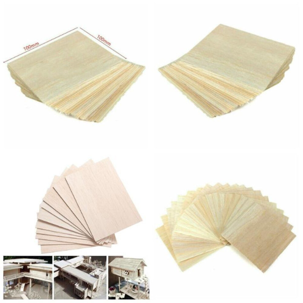 (100x100x2mm) 5pcs/set 100x100 Plank Model Balsa Wood For Diy House Ship Airplane Toys