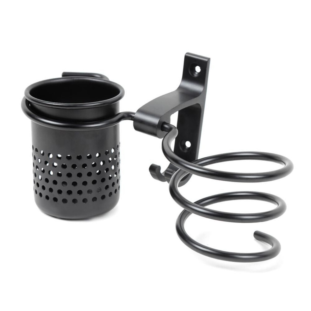(black) Saving Space Aluminum Shelf Household Hair Dryer Rack Bathroom Accessory Support Holder Bathroom Shelf Drying And Styling Stand