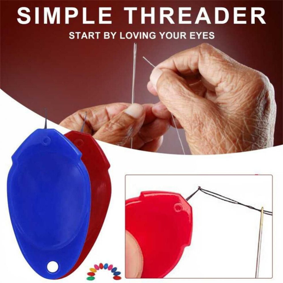 10pcs/set Elderly Guide Needle Threader Automatic Easy Device Diy Hand Machine Sewing Thread Punch Stitch Accessory Tool