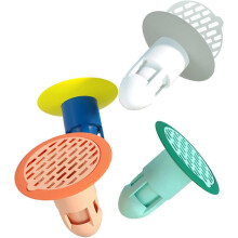 (As show, One size) Floor Drain Silicone Sleeve, One-Way Drain Valve Sewer Core, Toilet Hair Filter(4P SJX