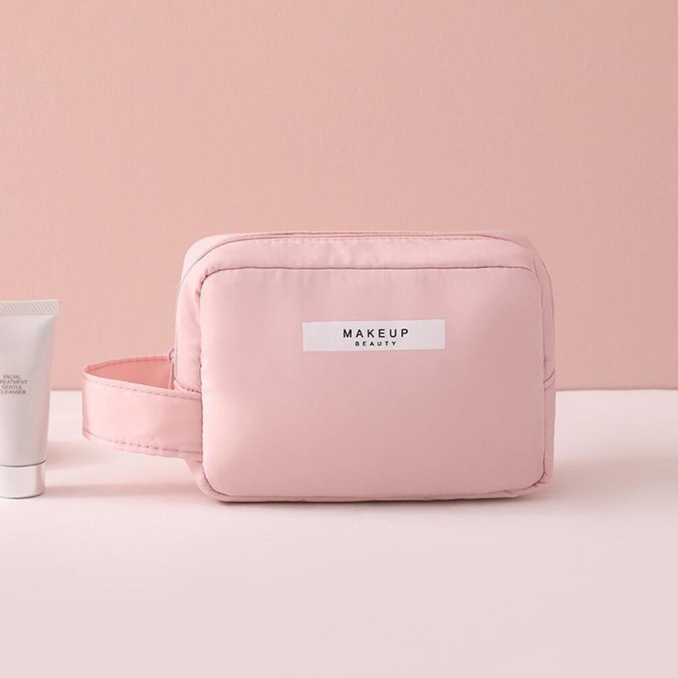 (pink, 16X11X7CM) Makeup Bag For Women Toiletries Organizer Waterproof Travel Make Up Storage Pouch Female Large Capacity Portable Cosmetic Case