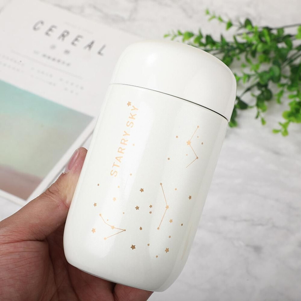 (white) Vacuum Flask 200ml Portable Food Thermos Stainless Steel Thermo Container Soup Bottle Outdoor Work