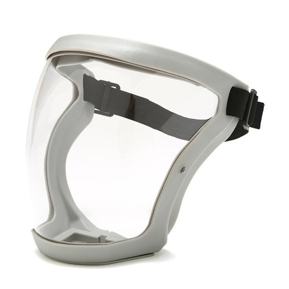 (grey) Full Face Shield Transparent Safety Mask with Filthers Oil-splash Proof Eye Facial Anti-fog Head Cover Work Protection Glasses