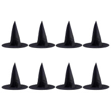 (As show, One size) 8pcs Decorative Halloween Witch Hats Party Cosplay Hats Wizard Caps for Halloween