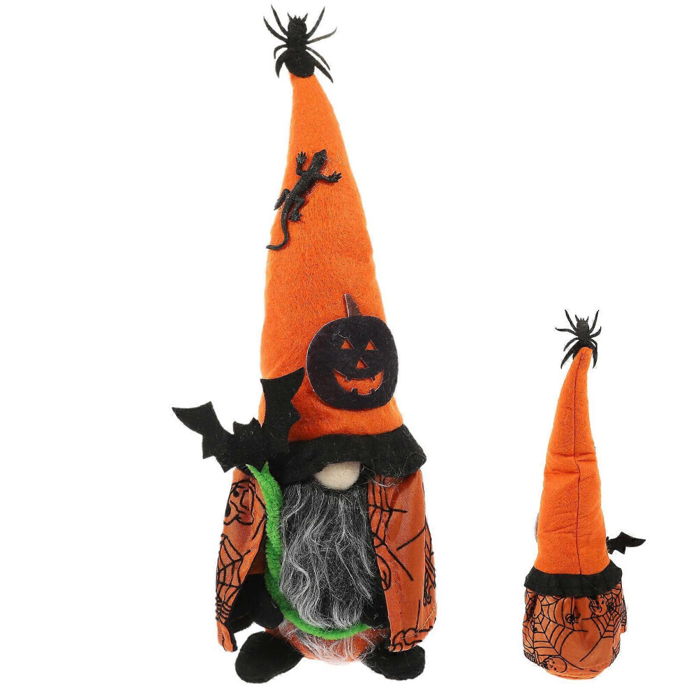 Kricely (, One Size) Halloween Gnome Doll Halloween Party Gnome Doll Adorn Delicate Gnome Adorable Plush Gnome Orange