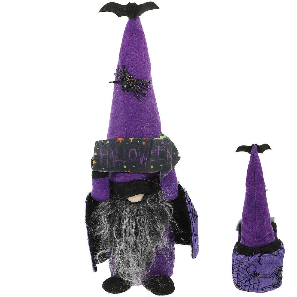 Kricely (Purple, One Size) Halloween Gnome Doll Halloween Party Gnome Doll Adorn Delicate Gnome Adorable Plush Gnome