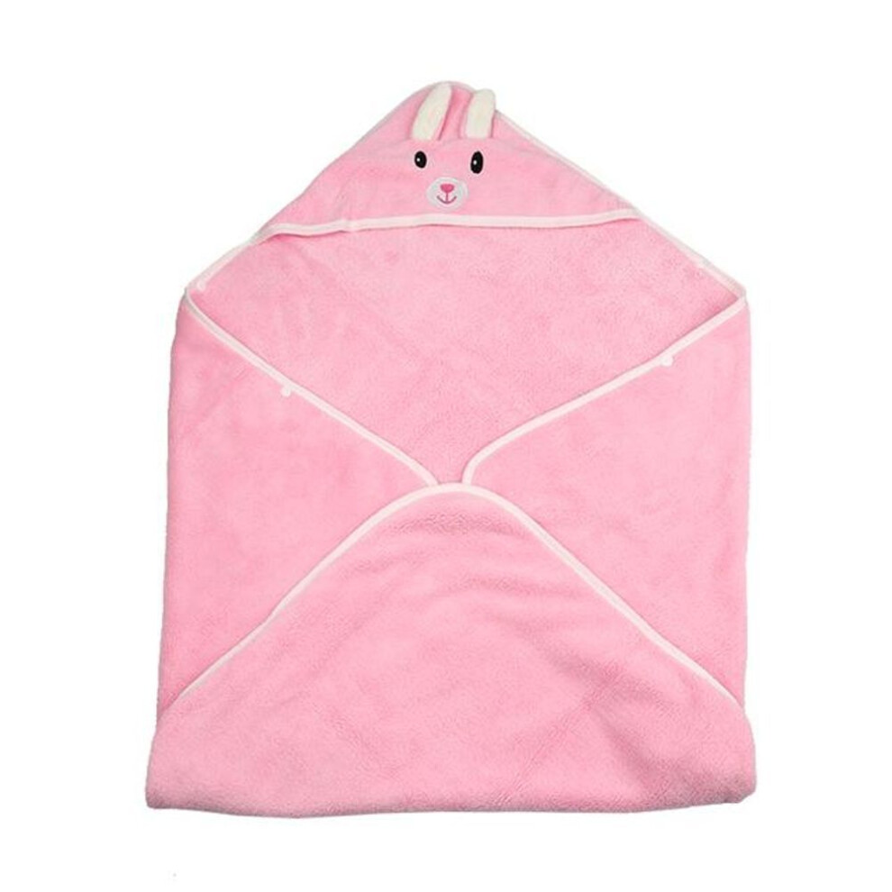 (pink) Baby Bath Towel Baby Towel Newborn with Hood Cartoon Coral Fleece Infant Towels Blanket Newborn Baby Bathrobe Infant Babys Stuff