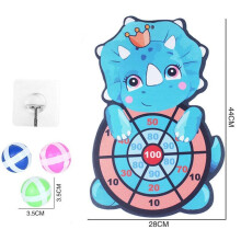 (Dinosaurs) Sticky Ball Dart Board Target Sports Game Toys For Children Outdoor Party Toys Target Sticky Ball Throw Educational Board Games
