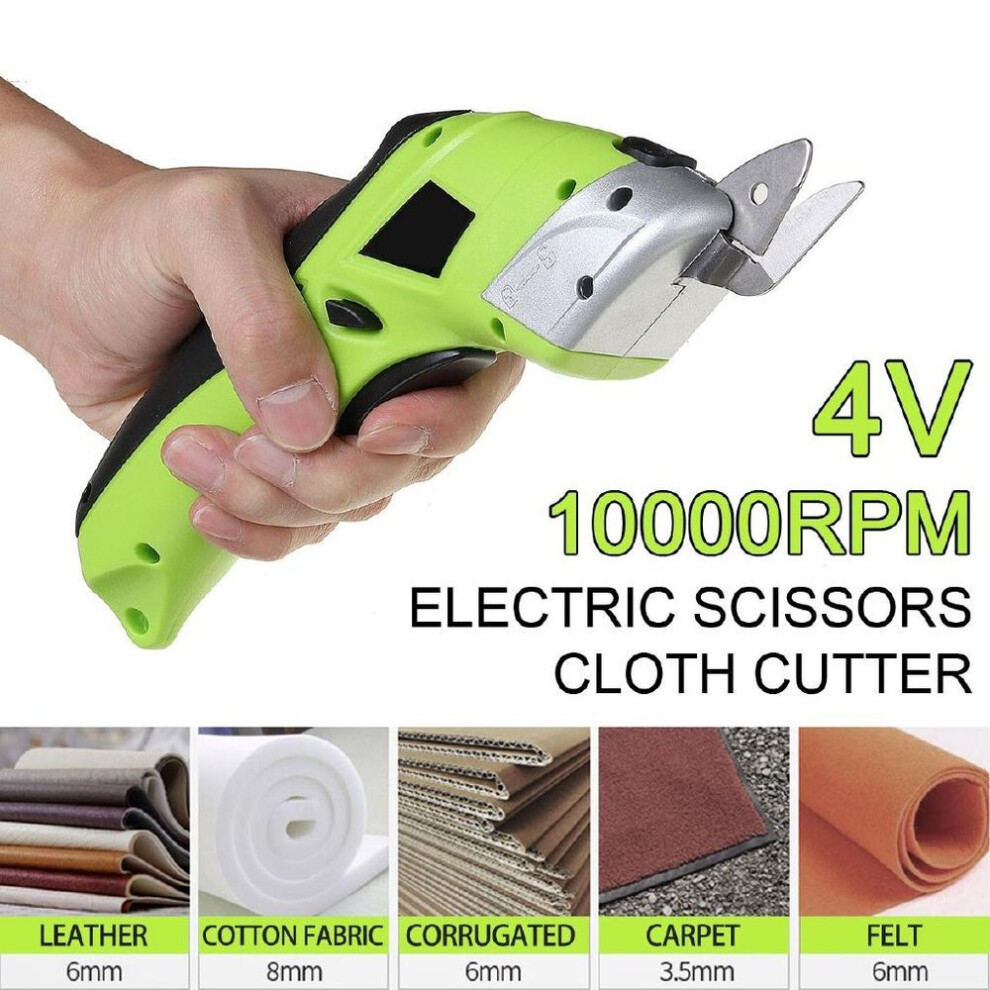 4v Cordless Rechargeable Electric Scissors Fabric Leather Cloth Sewing Cutting Knife Tailor Scissor Shears Multipurpose