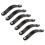 (As show, One size) 8 Pieces Black Leather Handles 96mm Leather Cabinet Pulls, Drawer Pulls, Cupboard Pulls Leather Hand CVX 1