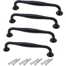 (As show, One size) 4 Pieces Furniture Handles Cupboard Handles Drawer Handle Furniture Handle Kitchen Door Handles,Bl OON