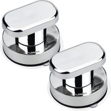 (As show, One size) 2pcs Bay Window Suction Cup Strong Suction Cup Pull Handles for Bathroom Glass Cupboard Drawer Door Han IXE