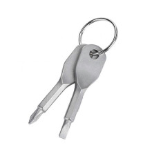 (As show, One size) Mini Screwdriver Keychain Set, Portable Stainless Steel Flat Head and Phillips Screwdriver Set Tool Outdoor Multifunctional EDC Tool Mini Pocket Tool
