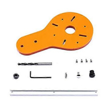 (As show, One size) Electric Wood Router Circular Cutter Jig Cutter Woodworking Milling Cutter Circle Groove Accessories Tool (A: 1-70 MTX