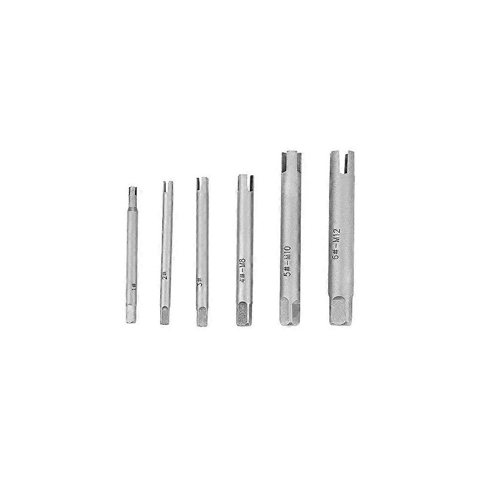 (As Show, One Size) 4 Flute Tap Extractor, Tapping Extractor Screw Extractor Steel Broken Head Taps Remover Stripped Screw Tap Extractor Set(6-Piece S 5093216510314