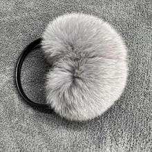 (Gray) Fox Fur Earmuff Women's Winter Fur Ear Protection Antifreeze Earmuffs Winter Ear Warmers Ear Mask Winter Accessories