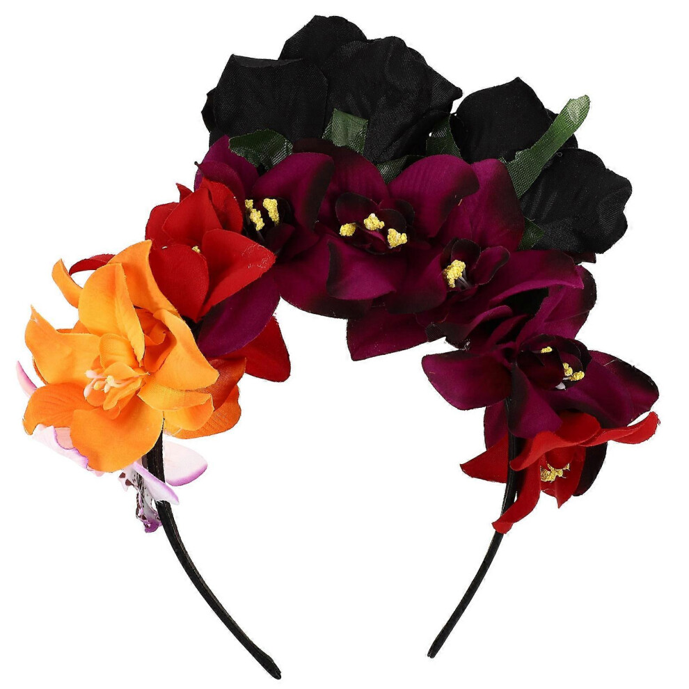 Kricely (As Shown, One Size) 1Pc Simulation Rose Headband Hair Accessories Girl Headbands For Party Cosplay Not,Specified