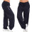 (dark gray, 2XL) Plus Size Women Trousers Casual Loose Drawstring Long Pants Elastic Waist Active Pants Ladies Wide Leg Pants 4