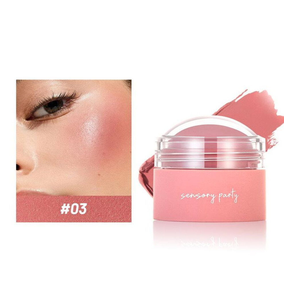 (03) Soft Blush Cream Single Color Blush Palette Lip& Cheek Multiuse Peach Orange Blush Rouge Nude Natural Face Makeup Cosmetics