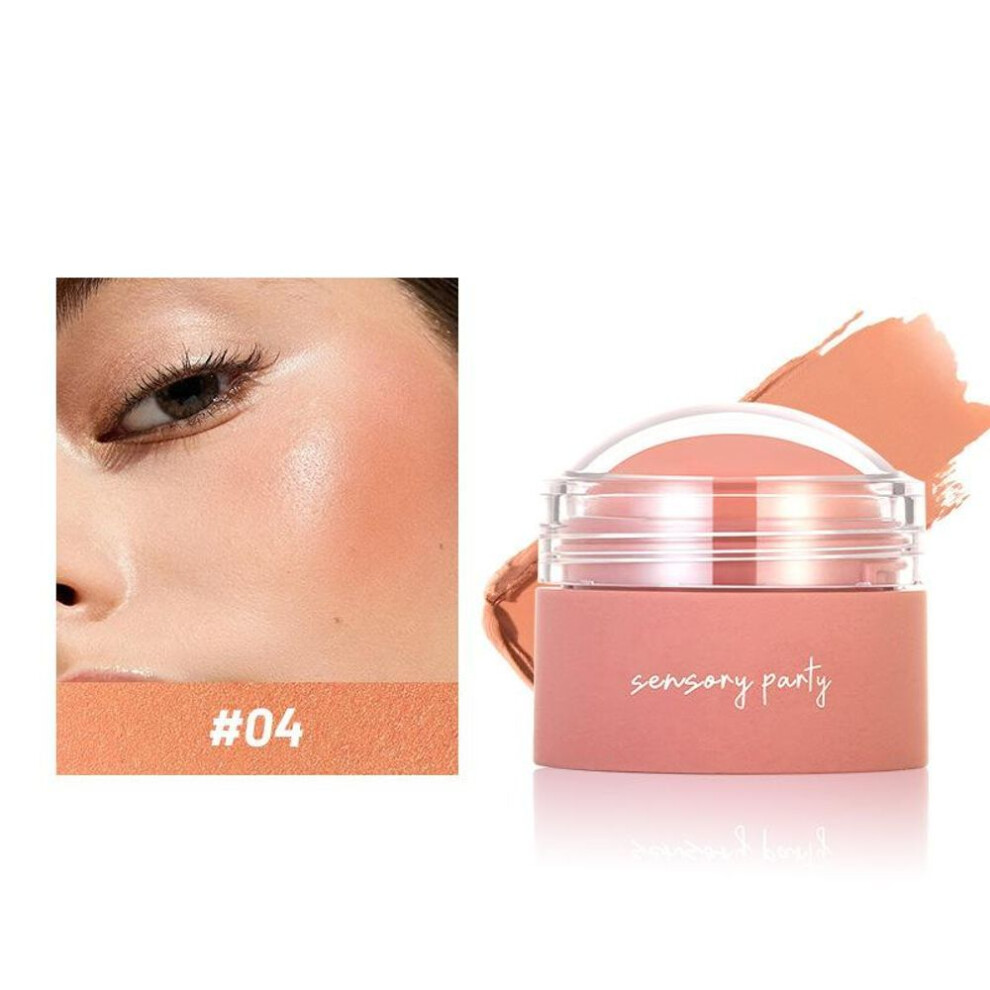 (04) Soft Blush Cream Single Color Blush Palette Lip& Cheek Multiuse Peach Orange Blush Rouge Nude Natural Face Makeup Cosmetics