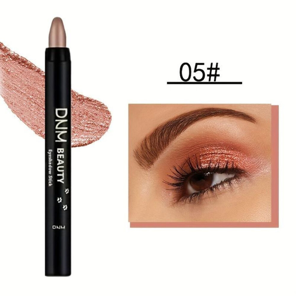 (5#) Eyeshadow Pencil Shimmer & Matte Finish Waterproof Long-lasting Highlighter Stick Twist-up Cream Eyeshadow Crayon Eye Brightener