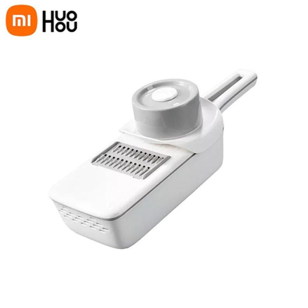 (white) Xiaomi Huohou Multifunctional Fruit Vegetable Kitchen Slicer Hand Protection Multiple Blade Automatic Storage Abs Slicer Tool